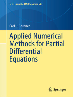 cover image of Applied Numerical Methods for Partial Differential Equations